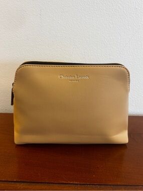 Christian Lacroix Tan Leather Pouch